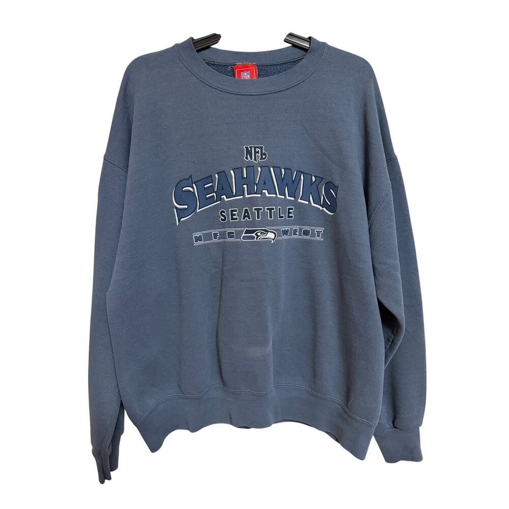 Vintage NFL Seattle Seahawks Crew Neck Sweatshirt Mens Size L